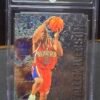 Front of 1996-97 Fleer Metal Allen Iverson #201 Rookie, graded Mint Authentication Gem Mint 10