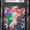 2019 Panini Prizm Bryce Harper Zebra Stripes SGC 10 — Front Front of 2019 Panini Prizm Bryce Harper #148 Zebra Stripes Prizm 95/99, graded SGC Gem Mint 10